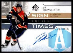 2020-21 SP Authentic Sign of the Times Auto #ST00-JB Jay Bouwmeester